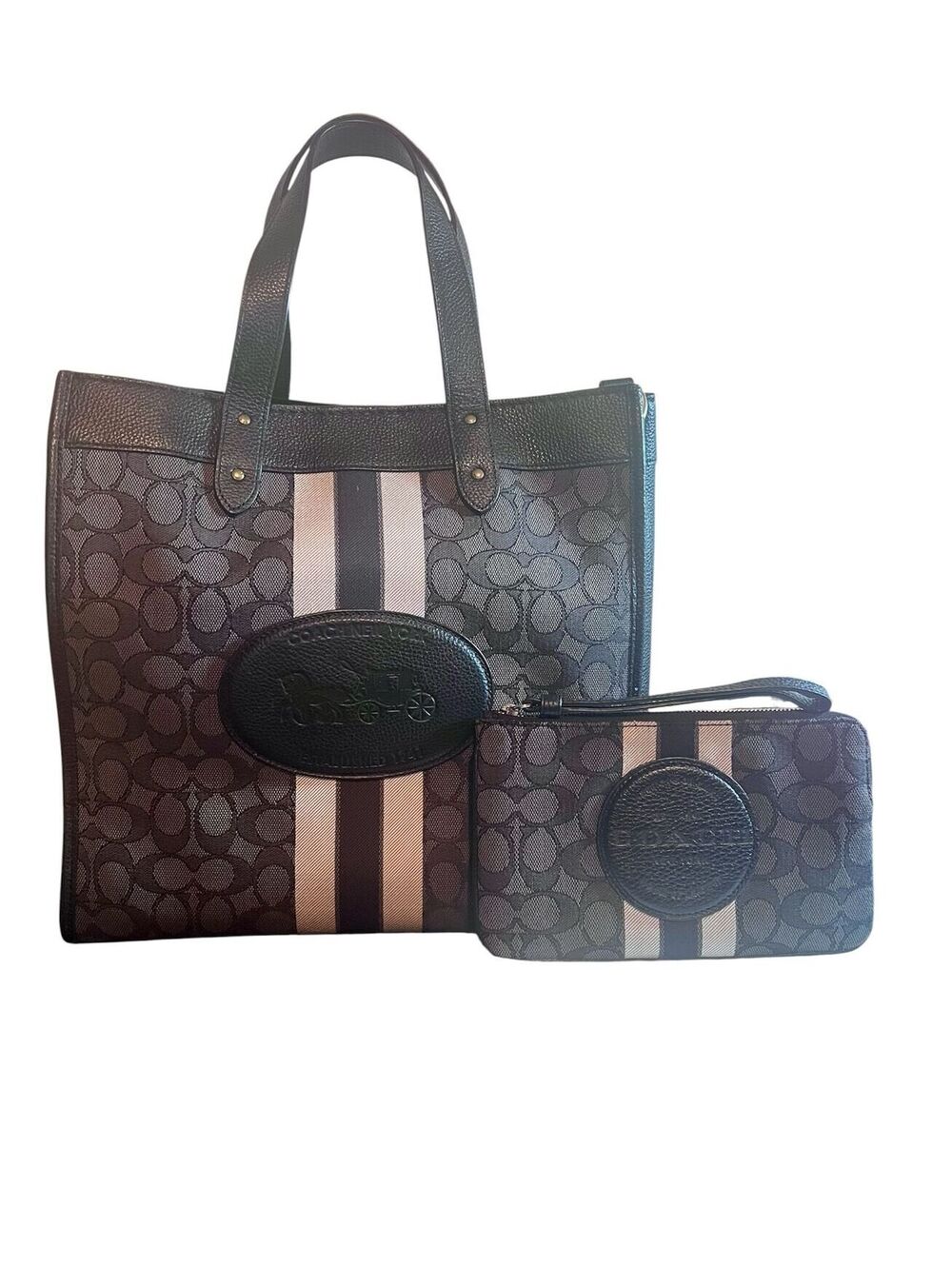 C12. Coach Dempsey tote bag and matching wristlet